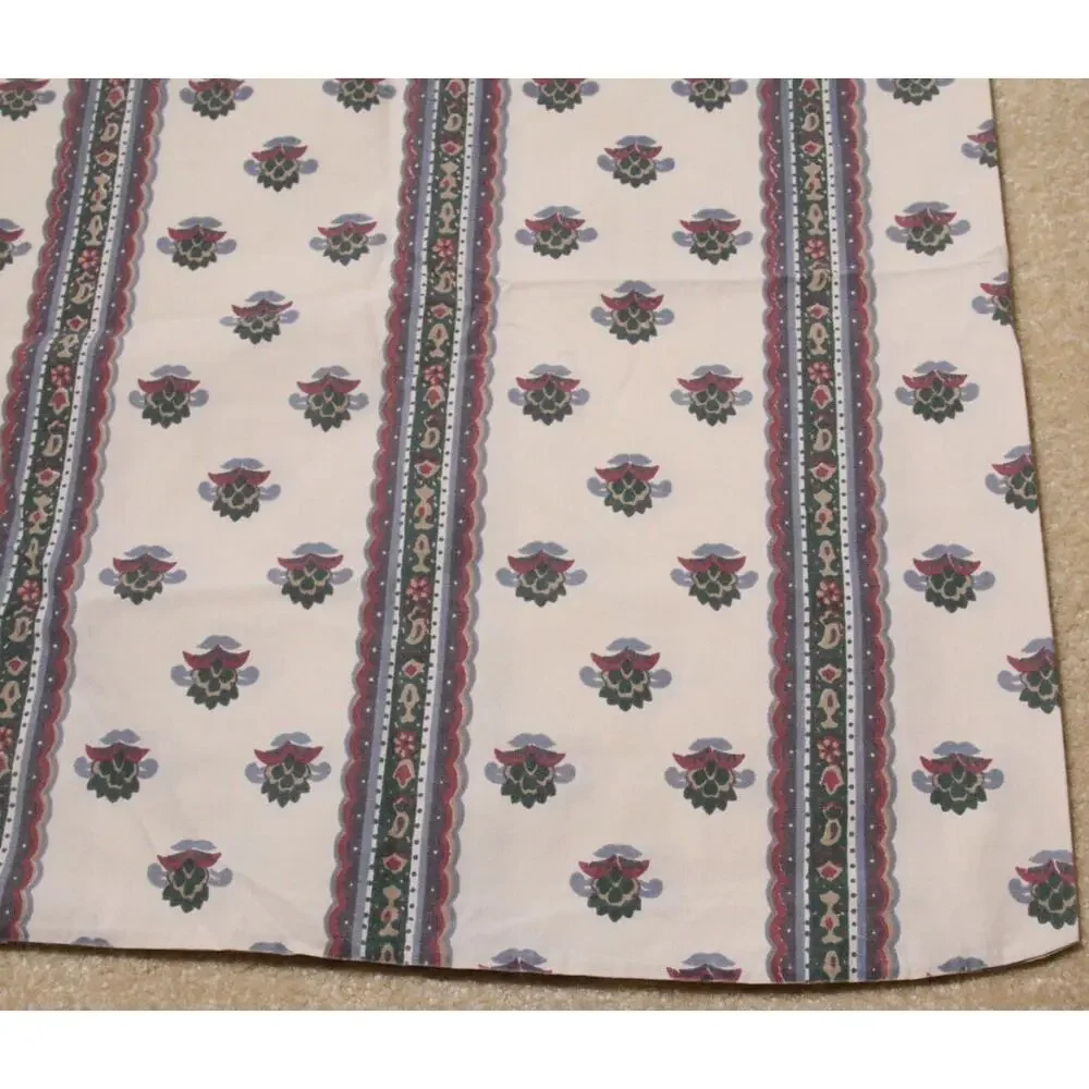 Stevens King Pillowcase Rectangle Beige Green Floral Paisley Blend Vintage